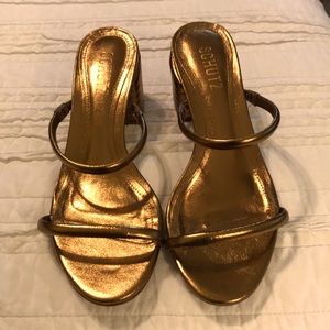 2.5” wide bronze heels